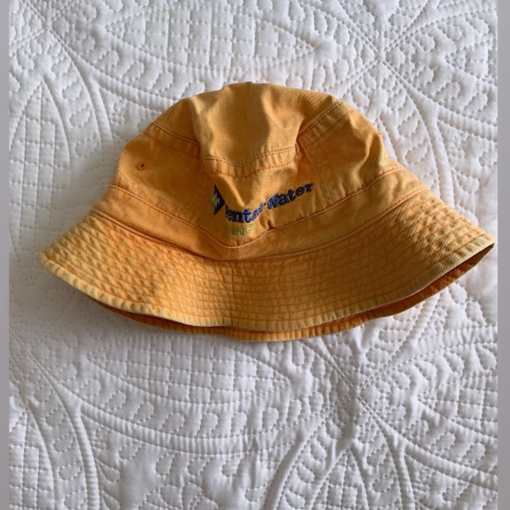 Weathered orange bucket hat